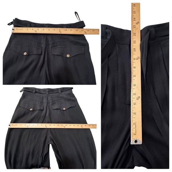 Ulla Johnson Alandra Wide Leg Pants Raven Black Size 4 NWT $425 - Picture 14 of 16